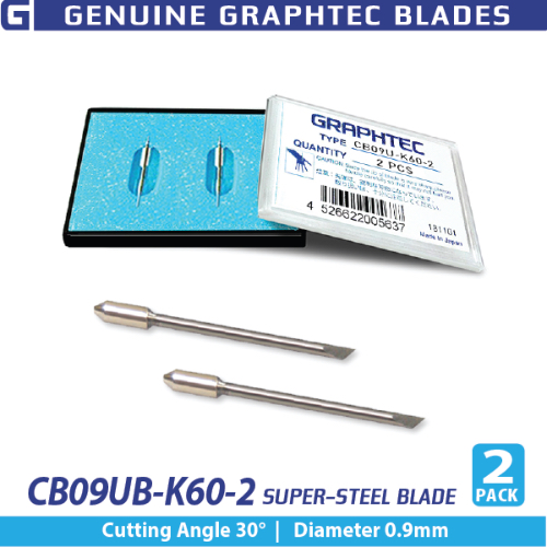 Graphtec (53005-011) 0.9mm supersteel,Tint film, 60°  (2/pack)/for PHP33/35-CB09N-HS Bladeholder