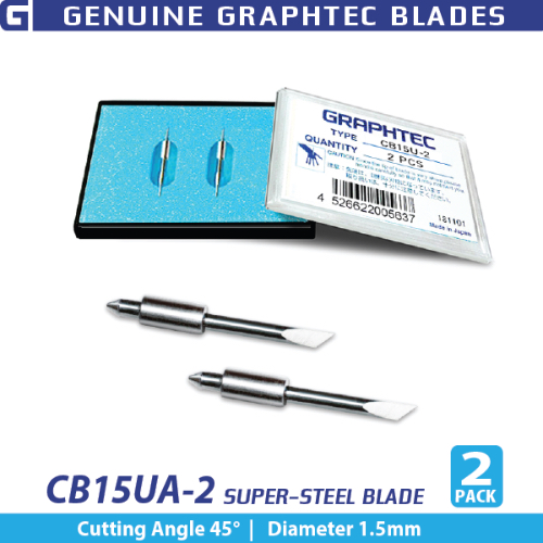 Graphtec (53005-006) 1.5mm, high-intens, reflective, 45° (2/pk)/for PHP33/35-CB15N-HS Bladeholder