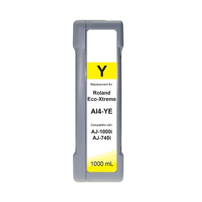 Replacement Cartridge for Roland Eco-Xtreme LT AI4 - Yellow, 1000mL