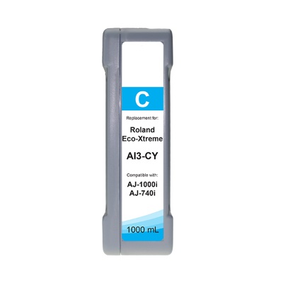 Replacement Cartridge for Roland Eco-Xtreme i AI3 - Cyan, 1000mL