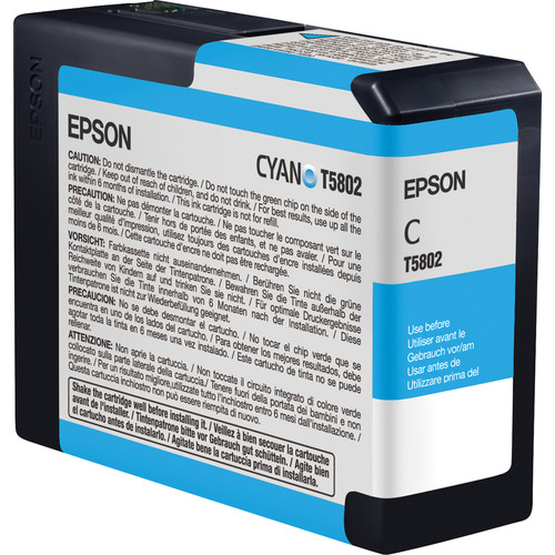 Epson Cyan -- Stylus Pro 3800 and 3880 Printer (80ml)