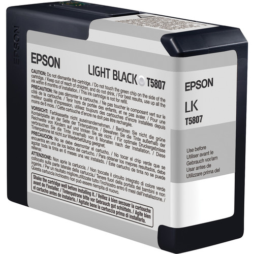 Epson Light Black -- Stylus Pro 3800 and 3880 Printer (80ml)