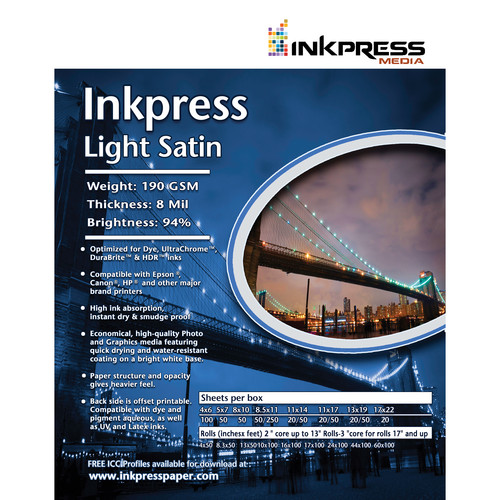Inkpress Light Satin 8.5" x 11" (100 Sheets)
