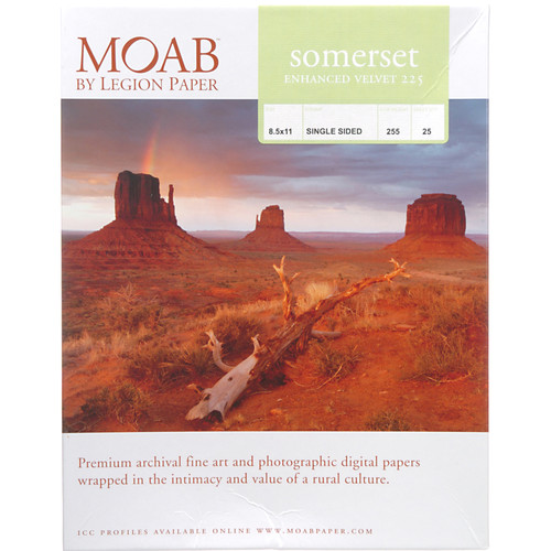 Moab Somerset Enhanced Velvet 255gsm 46.75” x 35” (25 sheets)