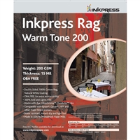 Inkpress Rag Warm 200 17" x 22" - 20 sheets