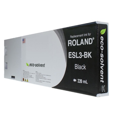 Replacement Cartridge for Roland Eco-Sol MAX - Black, 220mL