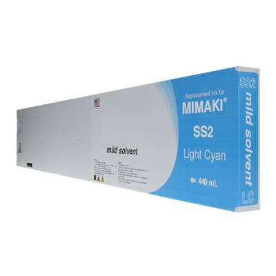 Replacement Cartridge for Mimaki Mild Solvent SS2 -- Light Cyan (440ml)