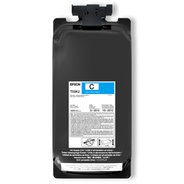 Epson T53K UltraChrome DS Ink Pack - Cyan, 2 x 1,600mL For Epson F6470