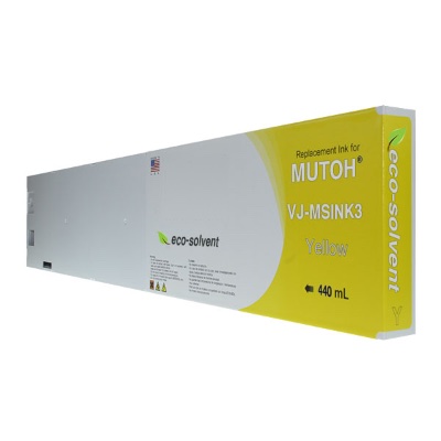 Replacement Cartridge for Mutoh Eco-Solvent VJ-MSINK3 - Yellow (440ml)