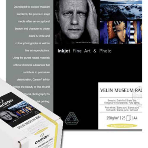 Canson Infinity Velin Museum Rag 250gsm - 17" x 22”, 25 Sheets