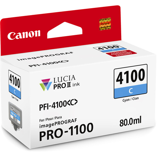 Canon PFI-4100 Cyan Pigment Ink Tank (80mL)