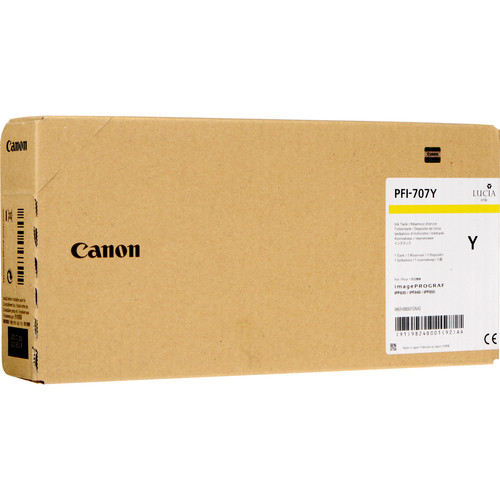 Canon PFI-707Y Yellow Ink Cartridge (700 mL, 3-Pack)