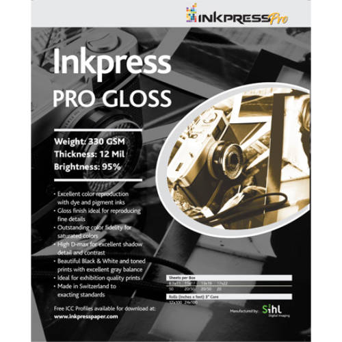 Inkpress Pro Gloss 17" x 22" - 25 Sheets