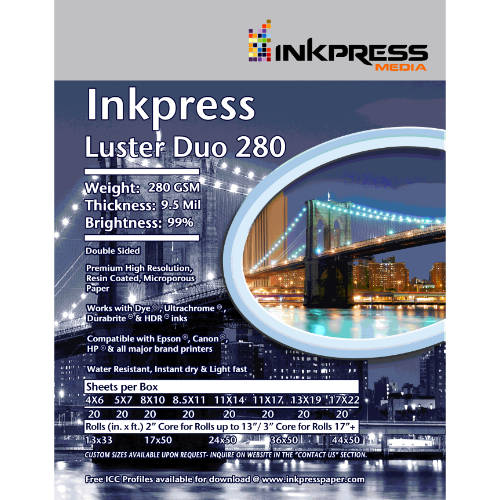 Inkpress Luster DUO 4" x 6" 20 Sheets